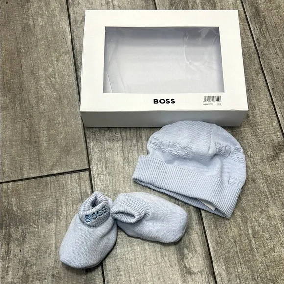 BOSS Baby Blue Hat and Booties Set - New - Picture 3 of 5